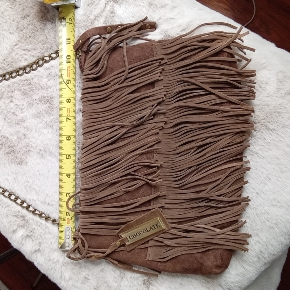 Chocolate New York Fringe Purse - Picture 7 of 8